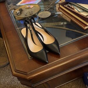 Stuart Weitzman Black Slingback Heels
